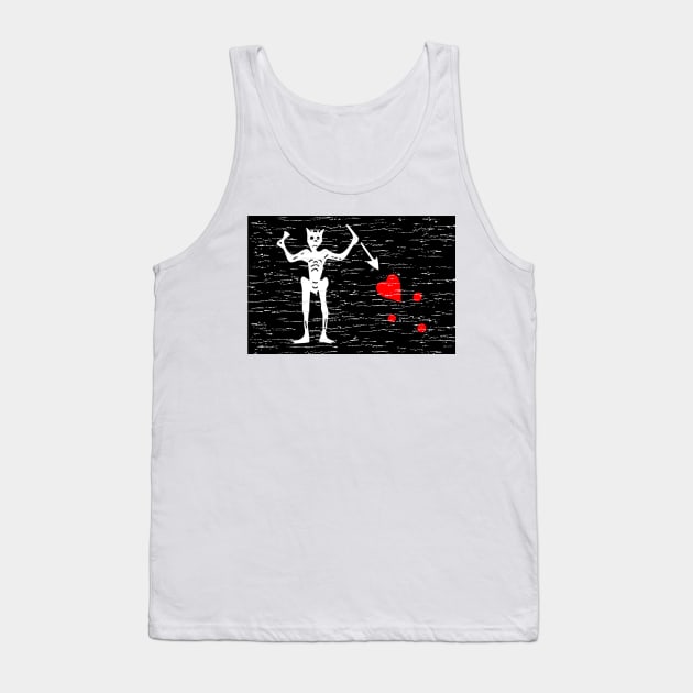 Aged Black Beard Flag Tank Top by wtaylor72